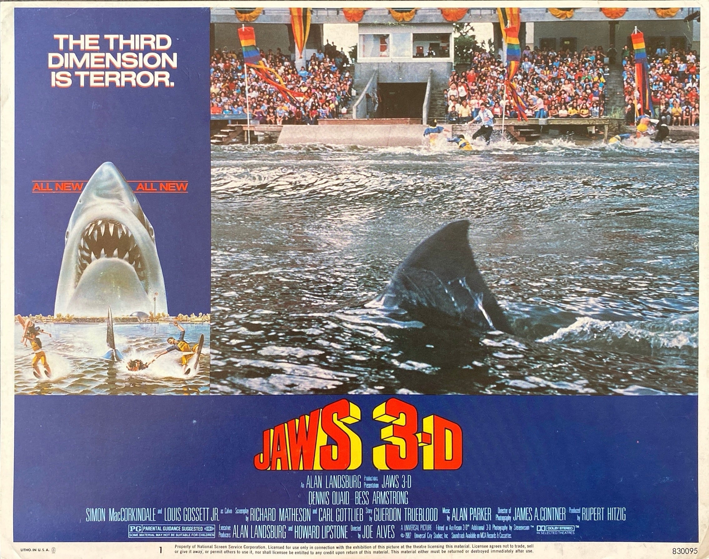 Jaws 3D (5 lobby cards)