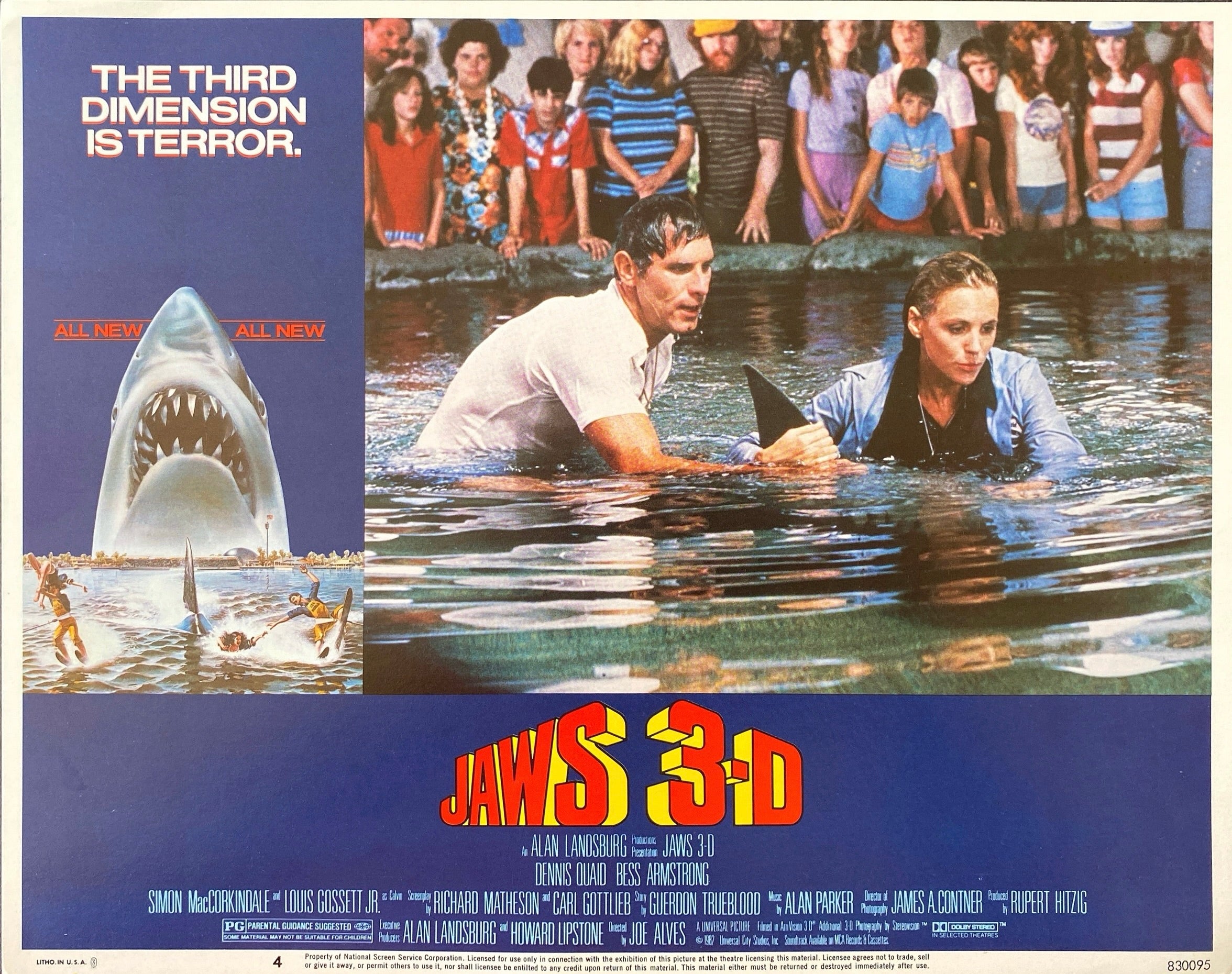 Jaws 3D (5 lobby cards) - Image 2